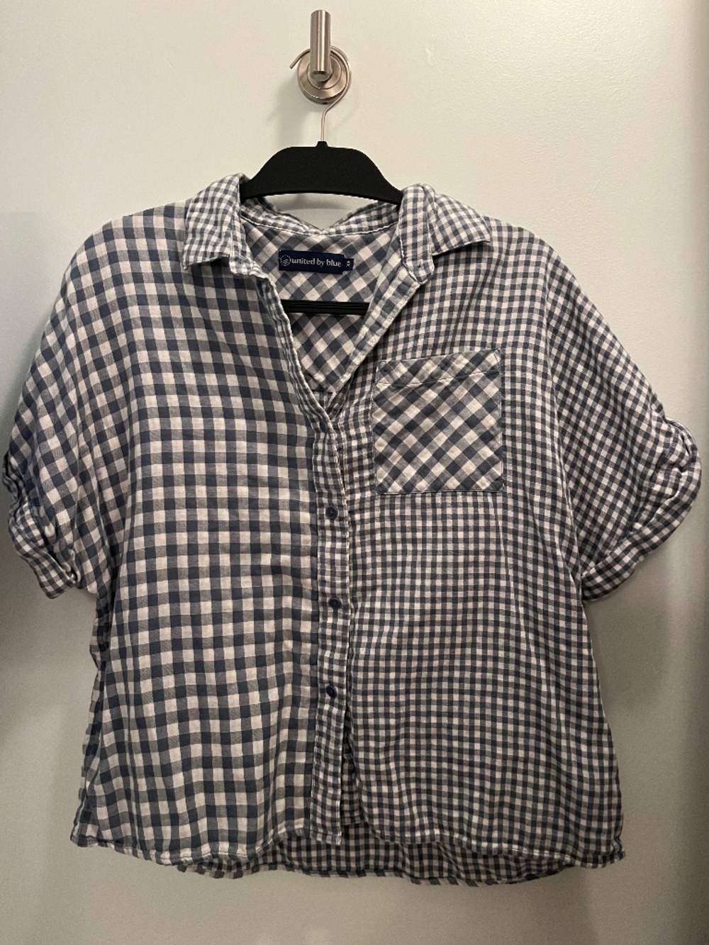 United by Blue contrast checkered shirt